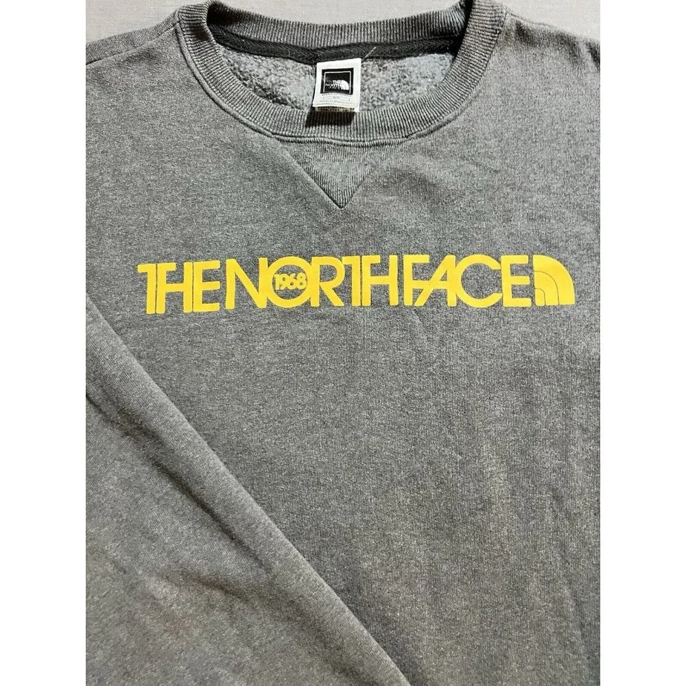 The North Face Sweatshirt Men's Small Gray Vintage Since 1968‎ Logo Pullover